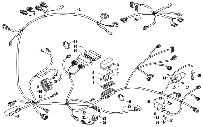 Parts Diagram for Arctic Cat 2009 PROWLER 1000 XTZ 4X4 ATV WIRING HARNESS ASSEMBLY