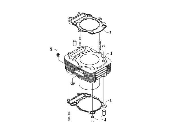 Parts Diagram for Arctic Cat 2014 TRV 400 ATV CYLINDER ASSEMBLY