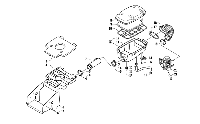 Parts Diagram for Arctic Cat 2010 400 TRV ATV AIR INTAKE ASSEMBLY