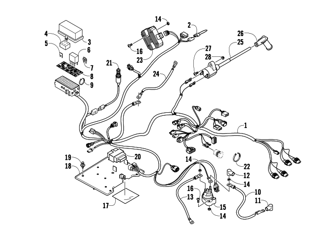 Parts Diagram for Arctic Cat 2009 400 TRV ATV WIRING HARNESS ASSEMBLY