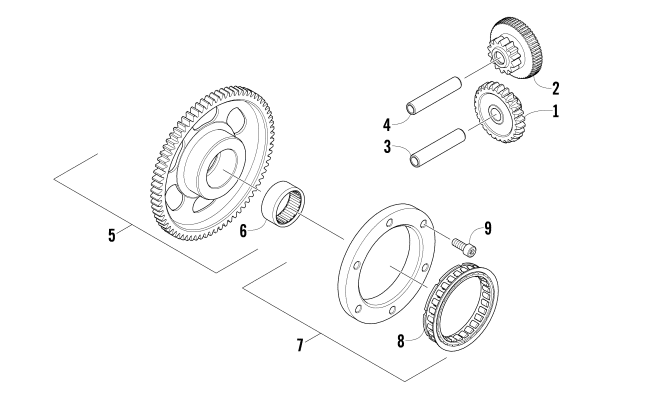 Parts Diagram for Arctic Cat 2017 ALTERRA 400 ATV STARTER CLUTCH ASSEMBLY