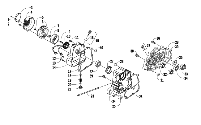 Parts Diagram for Arctic Cat 2011 90 2X4 DVX ATV RIGHT CRANKCASE AND COVER ASSEMBLY