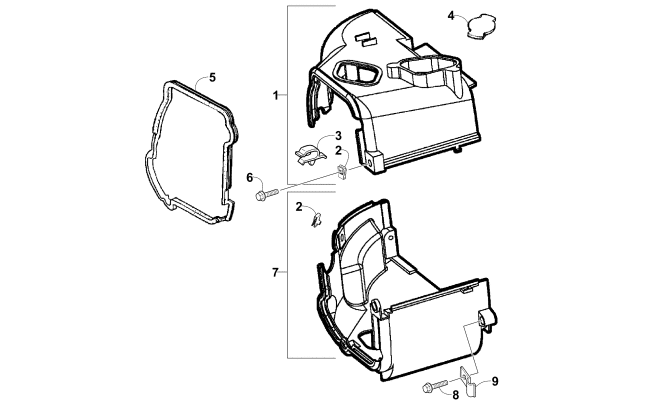 Parts Diagram for Arctic Cat 2017 90 2X4 DVX ATV ENGINE SHROUD ASSEMBLY