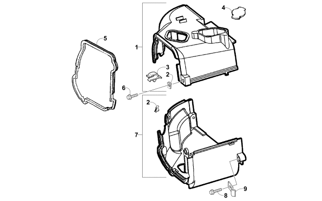 Parts Diagram for Arctic Cat 2010 90 2X4 UTILITY ATV ENGINE SHROUD ASSEMBLY