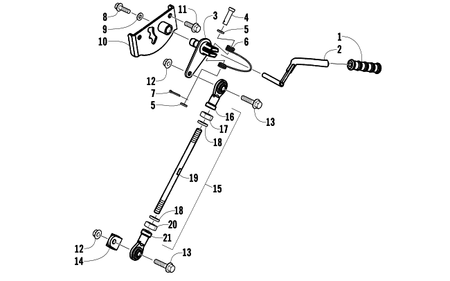 Parts Diagram for Arctic Cat 2014 90 2X4 DVX ATV SHIFT LEVER ASSEMBLY