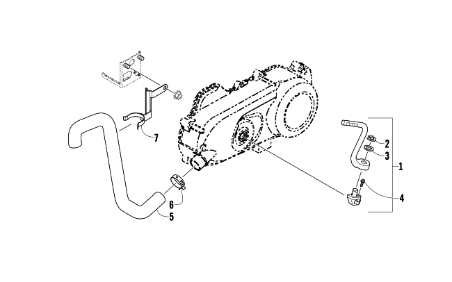 Parts Diagram for Arctic Cat 2009 90 DVX ATV KICK STARTER AND COOLING DUCT ASSEMBLY