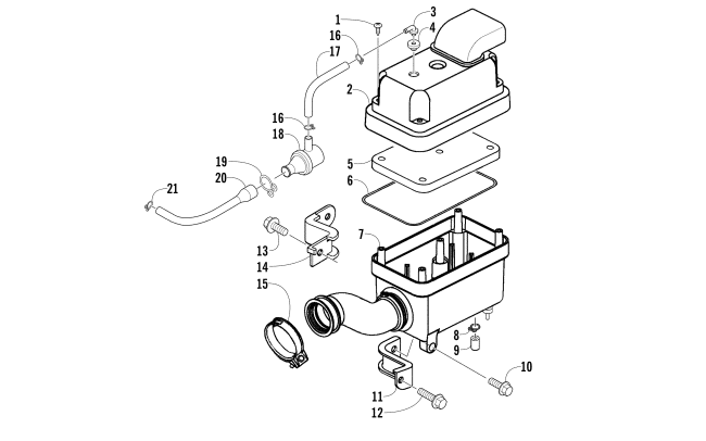 Parts Diagram for Arctic Cat 2010 90 2X4 UTILITY ATV AIR INTAKE ASSEMBLY