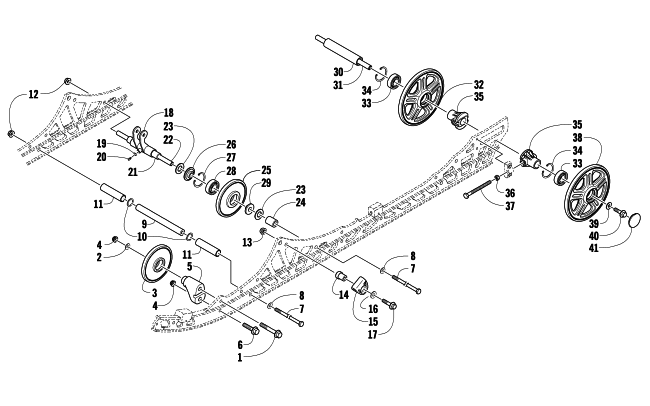 Parts Diagram for Arctic Cat 2010 CF8 SNOWMOBILE IDLER WHEEL ASSEMBLY