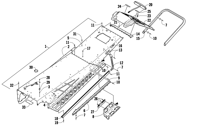 Parts Diagram for Arctic Cat 2011 M6 153 SNOWMOBILE TUNNEL, REAR BUMPER, AND TAILLIGHT ASSEMBLY