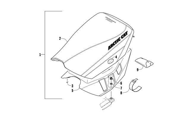 Parts Diagram for Arctic Cat 2010 M8 153 SNO PRO SNOWMOBILE SEAT ASSEMBLY