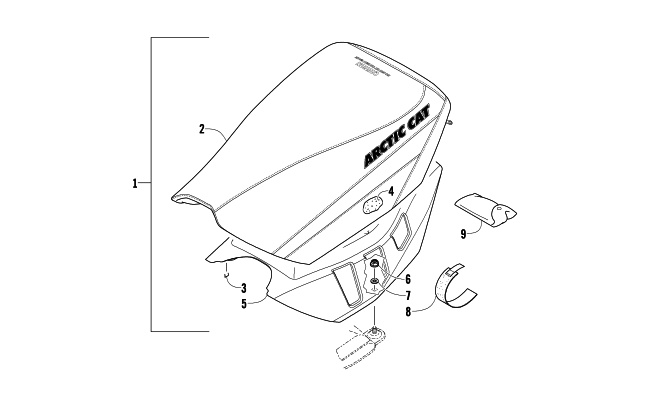 Parts Diagram for Arctic Cat 2010 M8 162 SNOWMOBILE SEAT ASSEMBLY