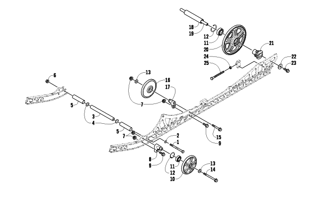 Parts Diagram for Arctic Cat 2010 M8 153 SNOWMOBILE IDLER WHEEL ASSEMBLY