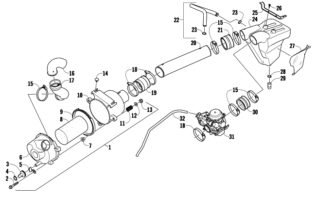 Parts Diagram for Arctic Cat 2009 366 4X4 AUTOMATIC ATV AIR INTAKE ASSEMBLY
