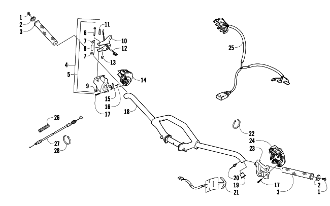 Parts Diagram for Arctic Cat 2010 M8 162 SNO PRO SNOWMOBILE HANDLEBAR AND CONTROLS