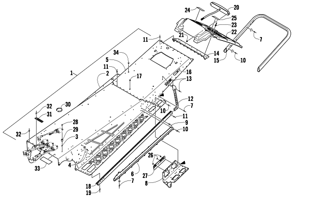 Parts Diagram for Arctic Cat 2010 M8 153 SNOWMOBILE TUNNEL, REAR BUMPER, AND TAILLIGHT ASSEMBLY