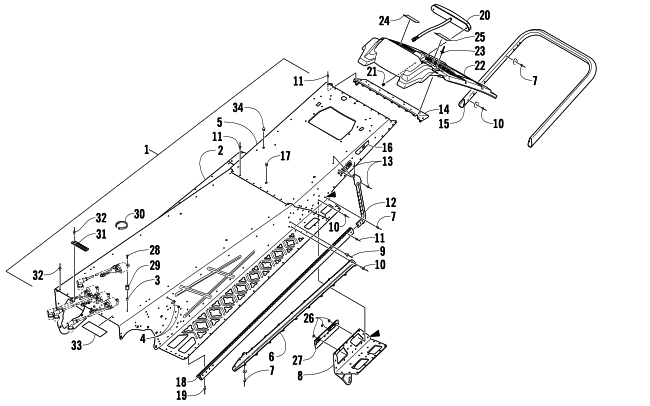 Parts Diagram for Arctic Cat 2010 M8 153 SNO PRO LE SNOWMOBILE TUNNEL, REAR BUMPER, AND TAILLIGHT ASSEMBLY