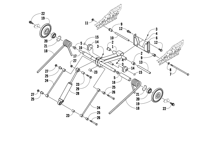 Parts Diagram for Arctic Cat 2010 CF6 EFI SNOWMOBILE REAR SUSPENSION REAR ARM ASSEMBLY