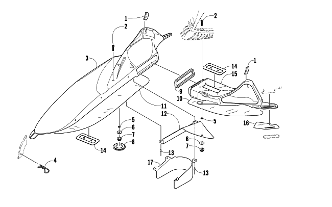 Parts Diagram for Arctic Cat 2010 M1000 162 SNO PRO SNOWMOBILE AIR INTAKE ASSEMBLY