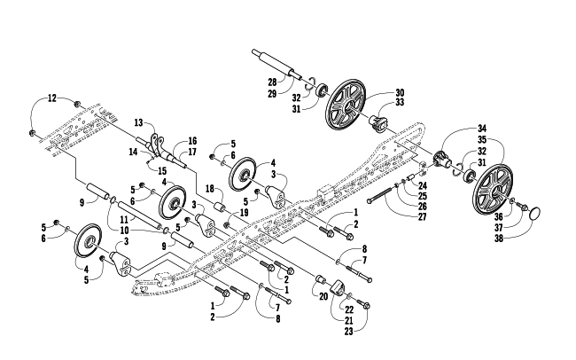Parts Diagram for Arctic Cat 2010 CFR8 LE SNOWMOBILE IDLER WHEEL ASSEMBLY