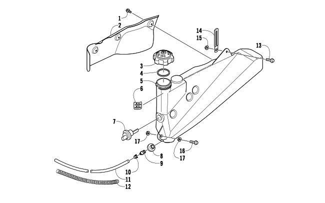 Parts Diagram for Arctic Cat 2010 F8 EFI SNOWMOBILE OIL TANK ASSEMBLY
