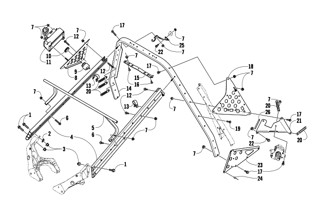 Parts Diagram for Arctic Cat 2010 F6 SNO PRO SNOWMOBILE STEERING SUPPORT ASSEMBLY