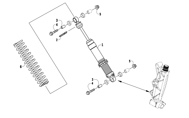 Parts Diagram for Arctic Cat 2010 Z1 TURBO SNOWMOBILE SHOCK ABSORBER ASSEMBLY