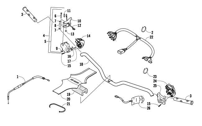 Parts Diagram for Arctic Cat 2010 Z1 1100 EFI SNOWMOBILE HANDLEBAR AND CONTROLS