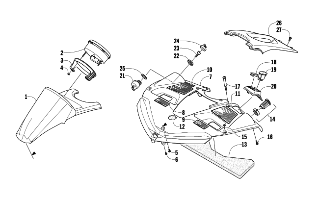 Parts Diagram for Arctic Cat 2011 TZ1 TOURING SNOWMOBILE CONSOLE ASSEMBLY