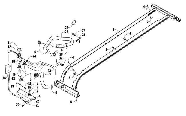 Parts Diagram for Arctic Cat 2010 TZ1 TOURING LXR SNOWMOBILE COOLING ASSEMBLY