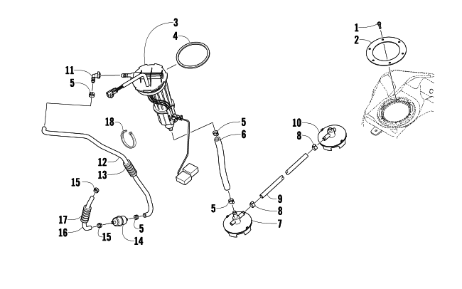 Parts Diagram for Arctic Cat 2010 Z1 1100 EFI LXR SNOWMOBILE FUEL PUMP ASSEMBLY
