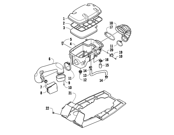 Parts Diagram for Arctic Cat 2015 TRV 700 XT ATV AIR INTAKE ASSEMBLY