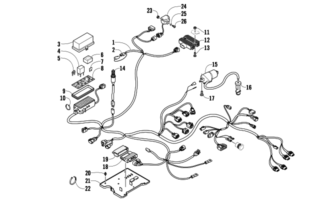 Parts Diagram for Arctic Cat 2010 550s H1 EFI ATV WIRING HARNESS ASSEMBLY