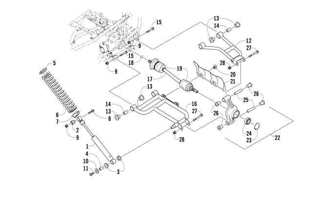 Parts Diagram for Arctic Cat 2010 700 TRV CRUISER ATV REAR SUSPENSION ASSEMBLY
