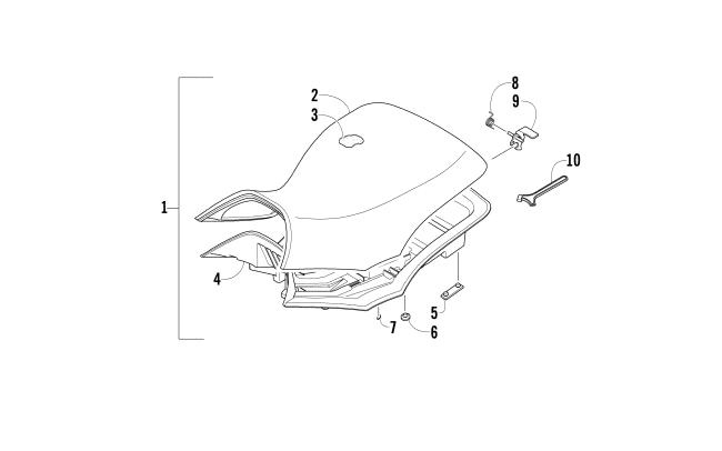 Parts Diagram for Arctic Cat 2013 TRV 1000 LTD ATV SEAT ASSEMBLY
