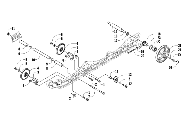Parts Diagram for Arctic Cat 2011 F570 SNOWMOBILE IDLER WHEEL ASSEMBLY