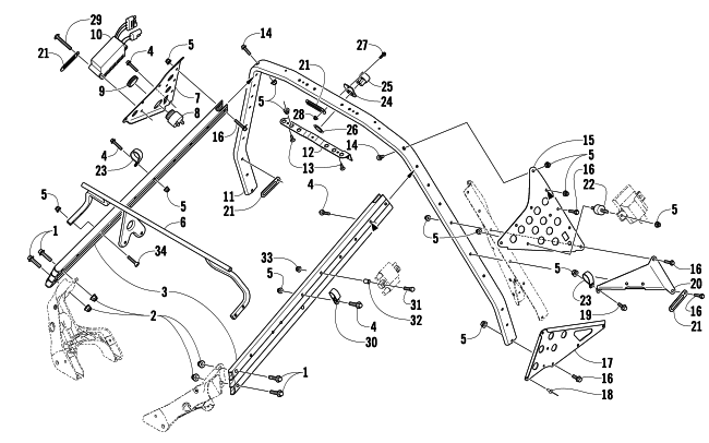 Parts Diagram for Arctic Cat 2010 BEARCAT 570 XT SNOWMOBILE STEERING SUPPORT ASSEMBLY