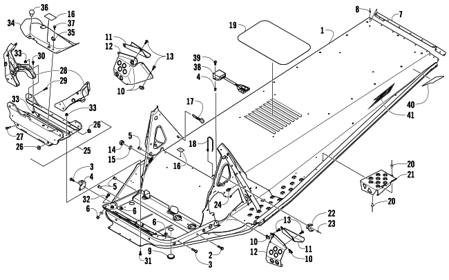 Parts Diagram for Arctic Cat 2010 BEARCAT Z1 XT SNOWMOBILE CHASSIS ASSEMBLY