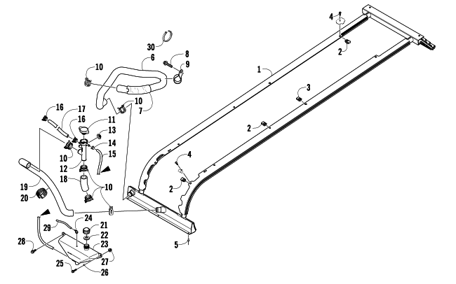 Parts Diagram for Arctic Cat 2011 BEARCAT Z1 XT LTD SNOWMOBILE COOLING ASSEMBLY