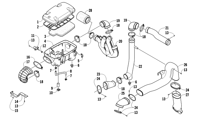 Parts Diagram for Arctic Cat 2010 PROWLER 700 XTX 4X4 ATV AIR INTAKE ASSEMBLY