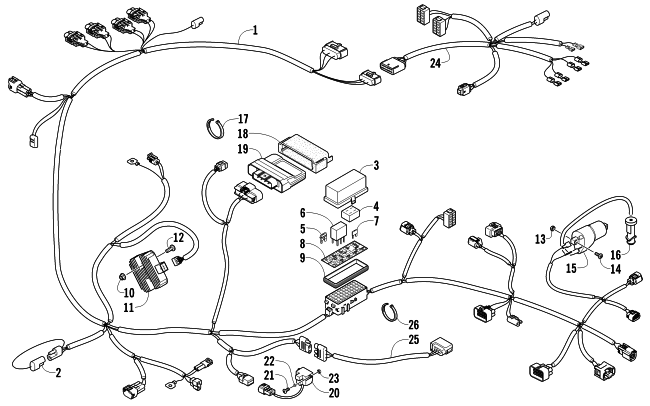 Parts Diagram for Arctic Cat 2010 PROWLER 700 XTX 4X4 ATV WIRING HARNESS ASSEMBLY