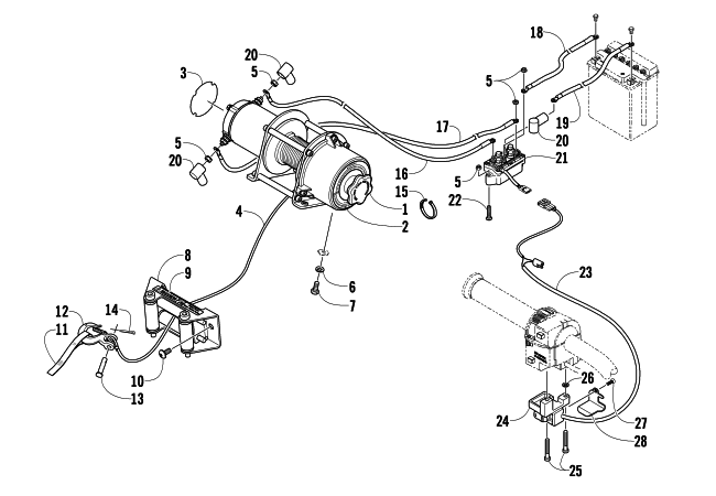 Parts Diagram for Arctic Cat 2010 700 TRV CRUISER ATV WINCH ASSEMBLY