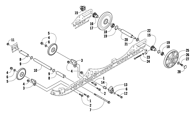 Parts Diagram for Arctic Cat 2010 Z1 1100 EFI SNOWMOBILE IDLER WHEEL ASSEMBLY