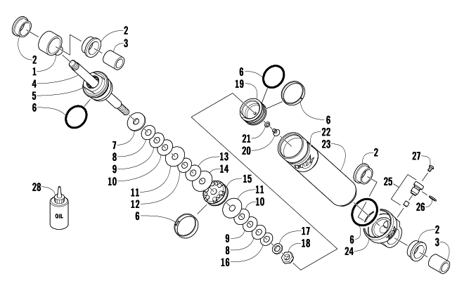 Parts Diagram for Arctic Cat 2010 Z1 TURBO SNOWMOBILE REAR SUSPENSION REAR ARM SHOCK ABSORBER