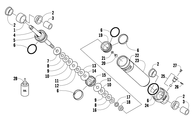 Parts Diagram for Arctic Cat 2011 F8 LXR SNOWMOBILE REAR SUSPENSION REAR ARM SHOCK ABSORBER