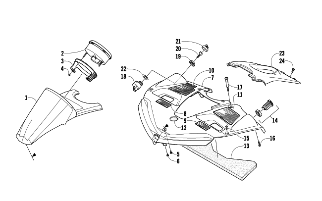 Parts Diagram for Arctic Cat 2010 Z1 TURBO SNOWMOBILE CONSOLE ASSEMBLY