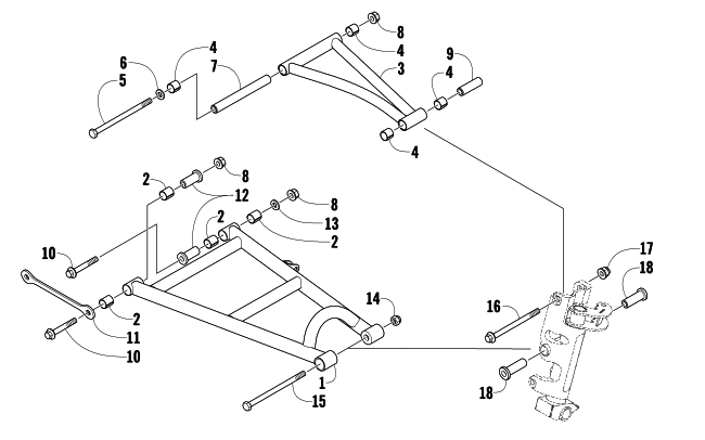 Parts Diagram for Arctic Cat 2011 M8 153 HCR SNOWMOBILE A-ARM ASSEMBLY