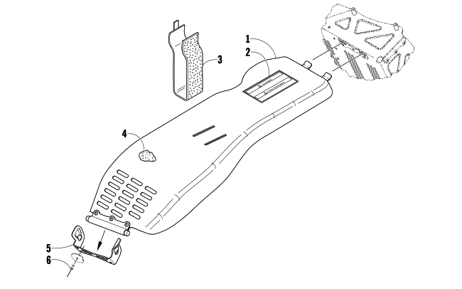 Parts Diagram for Arctic Cat 2010 CF6 EFI SNOWMOBILE BELT GUARD ASSEMBLY