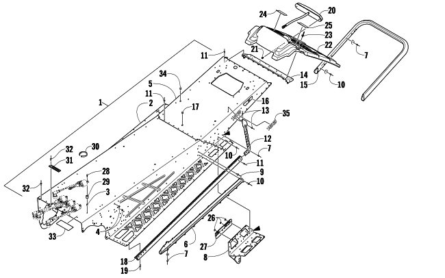 Parts Diagram for Arctic Cat 2010 M8 153 HCR SNOWMOBILE TUNNEL, REAR BUMPER, AND TAILLIGHT ASSEMBLY