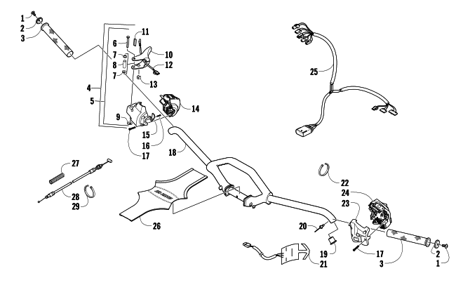 Parts Diagram for Arctic Cat 2011 M8 162 SNOWMOBILE HANDLEBAR AND CONTROLS
