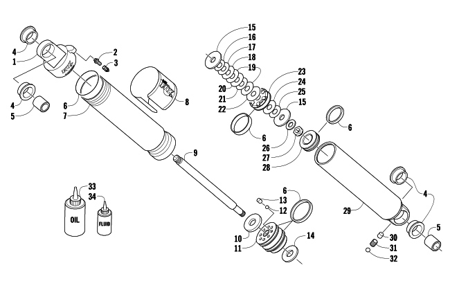 Parts Diagram for Arctic Cat 2010 M6 EFI 153 SNOWMOBILE REAR SUSPENSION REAR ARM SHOCK ABSORBER